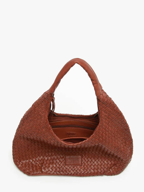 Sac Porté épaule Parma Cuir Basilic pepper Marron parma BPAR02 vue secondaire 3