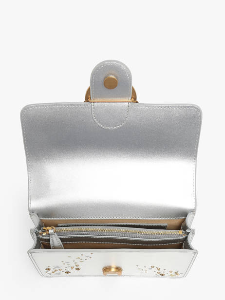 Sac Bandoulière Love Bag Icon Cuir Pinko Argent love bag icon A1YW vue secondaire 3