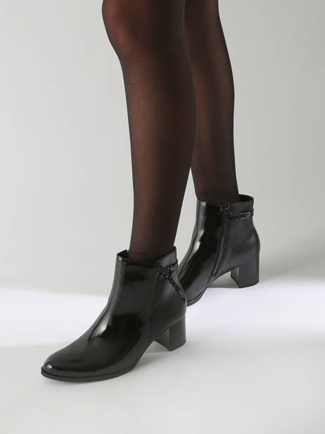 Boots à Talon En Cuir Gabor Noir accessoires 97 vue secondaire 1