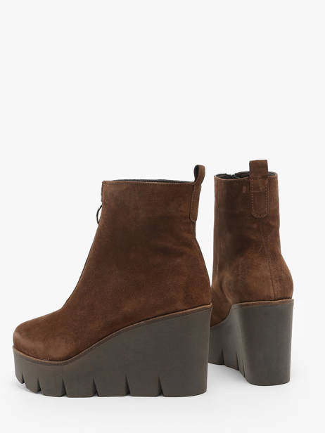 Bottines à Talon Sasha En Cuir Alpe Marron accessoires 45531146 vue secondaire 3