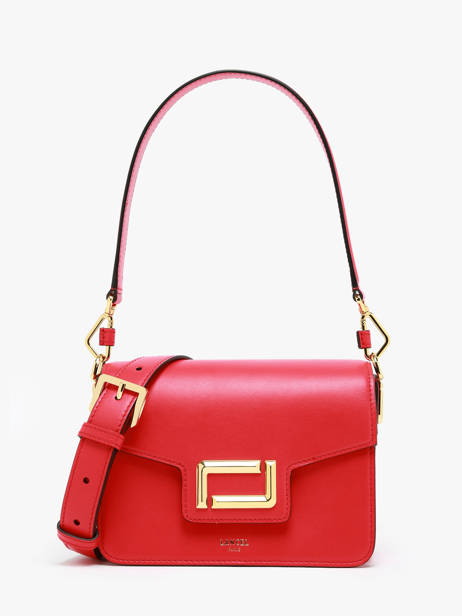 Sac BandouliÃ¨re Angele Cuir Lancel Rouge angele A13147