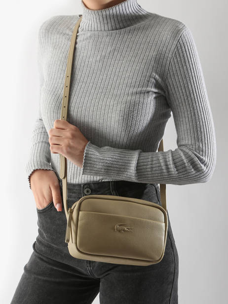 Sac Bandoulière City Court Cuir Lacoste Beige city court NF4506IE vue secondaire 1