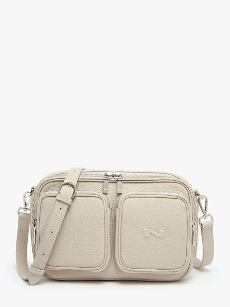 Sac Bandoulière Racing Cuir Nathan baume Beige n city 28