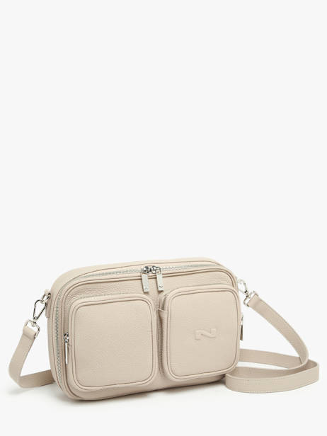 Sac Bandoulière Racing Cuir Nathan baume Beige n city 28 vue secondaire 2