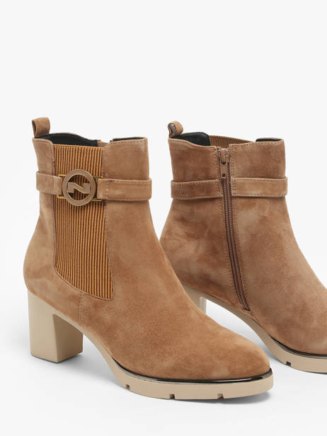 Bottines à Talon En Cuir Nathan baume Marron accessoires 242N3103 vue secondaire 2