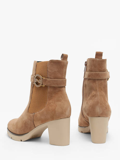 Bottines à Talon En Cuir Nathan baume Marron accessoires 242N3103 vue secondaire 3
