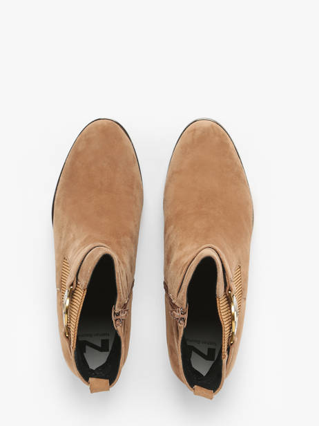 Bottines à Talon En Cuir Nathan baume Marron accessoires 242N3103 vue secondaire 4