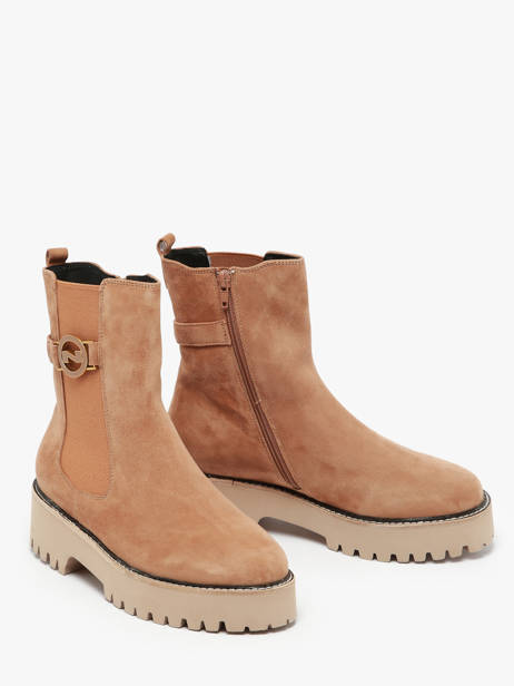 Bottines En Cuir Nathan baume Marron accessoires 242N1602 vue secondaire 2