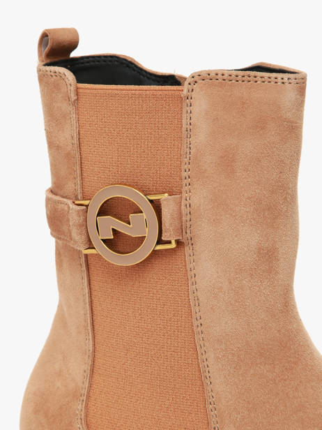 Bottines En Cuir Nathan baume Marron accessoires 242N1602 vue secondaire 3