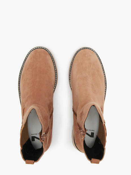 Bottines En Cuir Nathan baume Marron accessoires 242N1602 vue secondaire 4