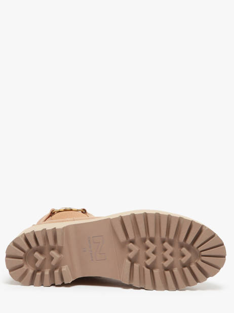 Bottines En Cuir Nathan baume Marron accessoires 242N1602 vue secondaire 5