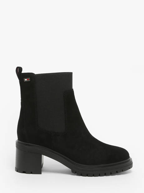 Bottines à Talon En Cuir Tommy hilfiger Beige accessoires 8429BDS