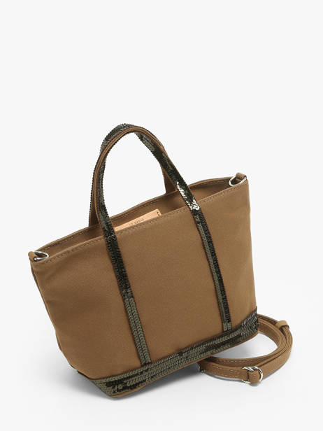 Sac Bandoulière Baby Cabas Paillettes Vanessa bruno Marron cabas 1V40410 vue secondaire 2