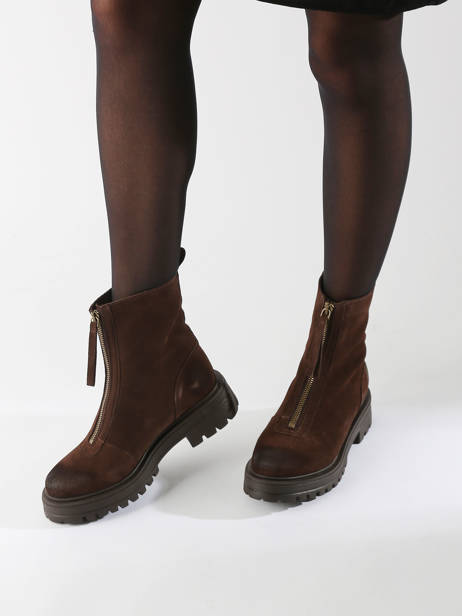 Bottines En Cuir We do Marron accessoires CO99762A vue secondaire 1