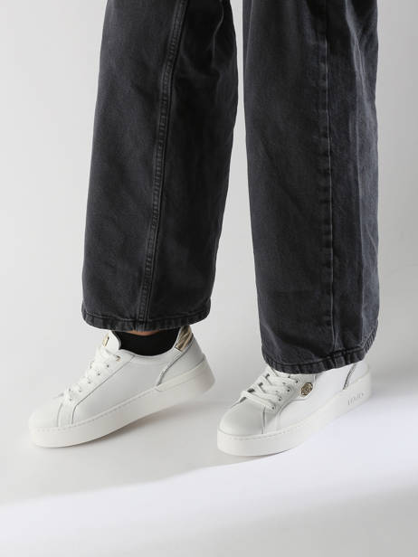 Sneakers Silvia 95 En Cuir Liu jo Blanc accessoires BF4021P0 vue secondaire 1