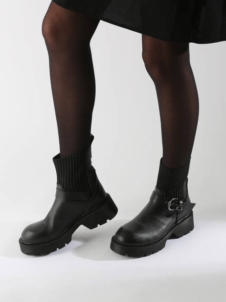Bottines En Cuir Inuovo Noir accessoires 753428 vue secondaire 1