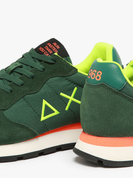 Sneakers Tom Fluo Sun68 Vert men Z44102 vue secondaire 2
