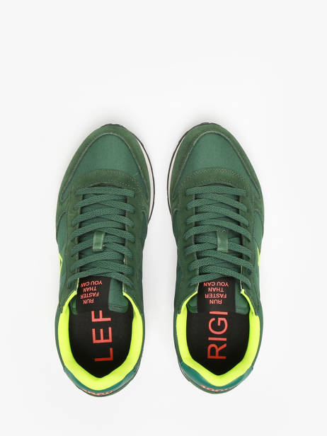 Sneakers Tom Fluo Sun68 Vert men Z44102 vue secondaire 3