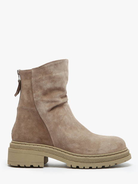 Bottines En Cuir Inuovo Beige accessoires 753434