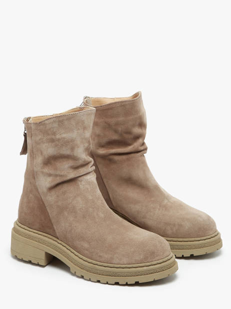 Bottines En Cuir Inuovo Beige accessoires 753434 vue secondaire 2