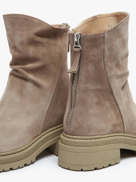 Bottines En Cuir Inuovo Beige accessoires 753434 vue secondaire 3