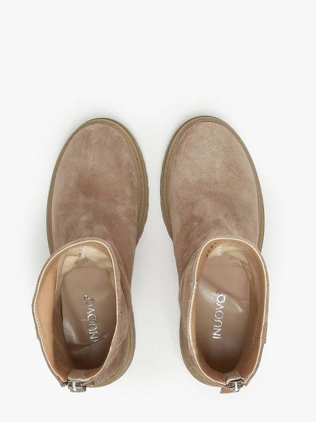 Bottines En Cuir Inuovo Beige accessoires 753434 vue secondaire 4