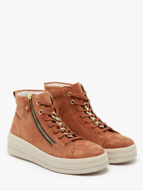 Sneakers En Cuir Remonte Marron accessoires 22 vue secondaire 2