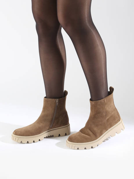Bottines En Cuir Gabor Marron accessoires 14 vue secondaire 1