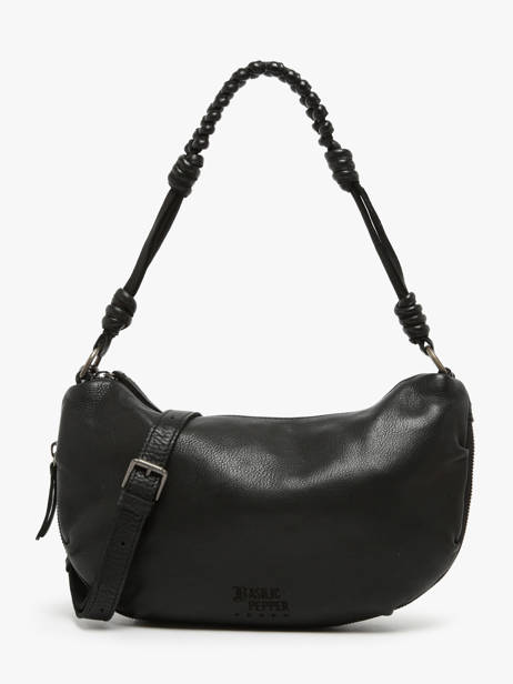 Sac Bandoulière Tokyo Cuir Basilic pepper Noir tokyo BTOK02