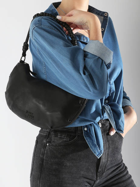 Sac Bandoulière Tokyo Cuir Basilic pepper Noir tokyo BTOK02 vue secondaire 1
