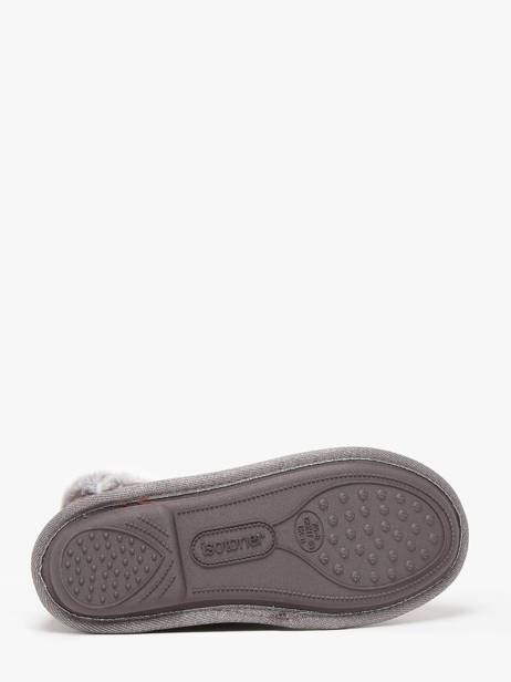 Chaussons En Cuir Isotoner Beige accessoires 97391 vue secondaire 5