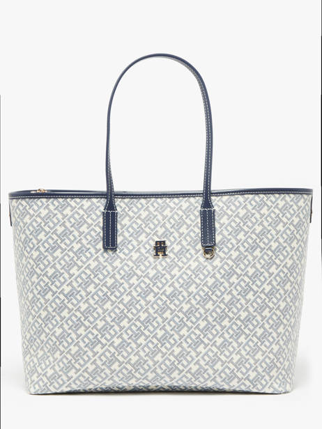 Sac Porté épaule Th Monoplay Cuir Tommy hilfiger Bleu th monoplay AW17379