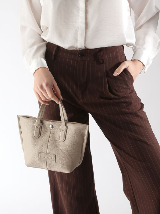 Longchamp Essential cuir Sacs porté main Beige