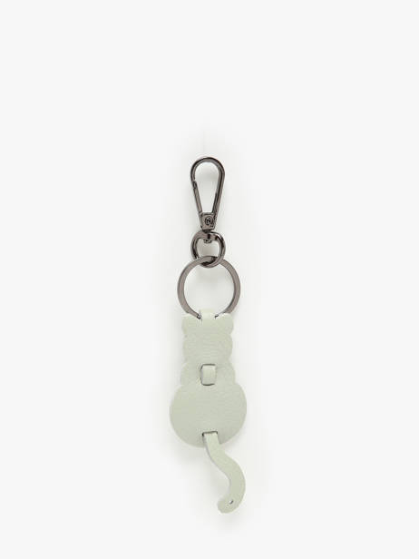 Porte-clefs Chat Cuir Milano Vert caviar CA24125