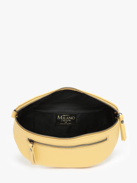 Sac Banane Caviar Cuir Milano Jaune caviar CA23111 vue secondaire 3