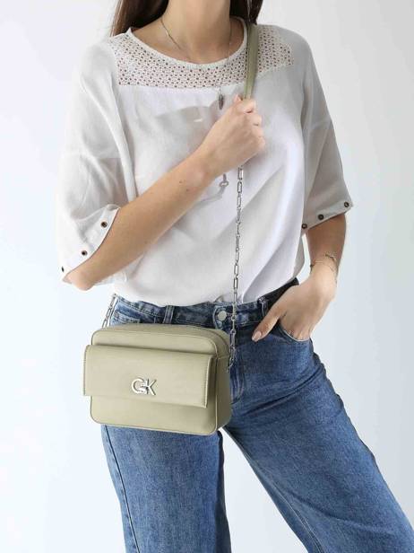Sac Bandoulière Ck Pocket Polyester Recyclé Calvin klein jeans Vert ck pocket K613089 vue secondaire 1