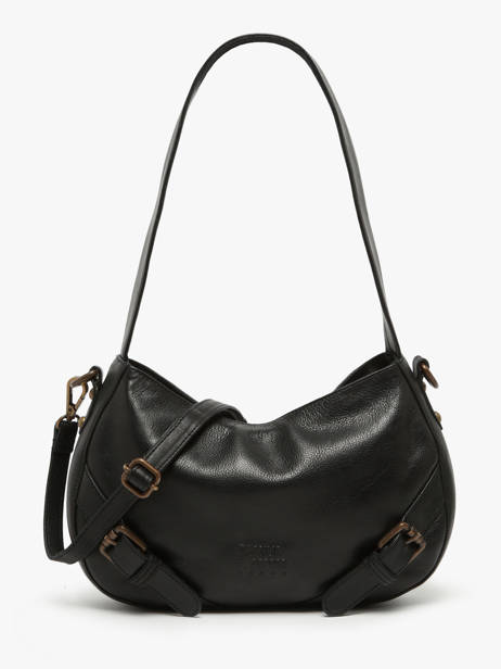 Sac Porté épaule Strappy Cuir Basilic pepper Noir strappy BSTR02