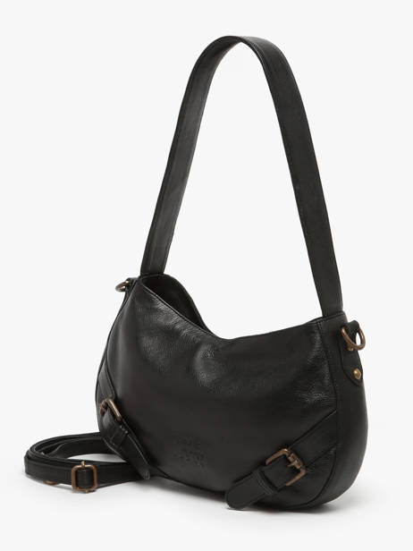 Sac Porté épaule Strappy Cuir Basilic pepper Noir strappy BSTR02 vue secondaire 2
