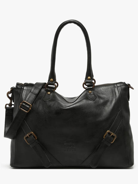 Sac Porté épaule Strappy Cuir Basilic pepper Noir strappy BSTR03