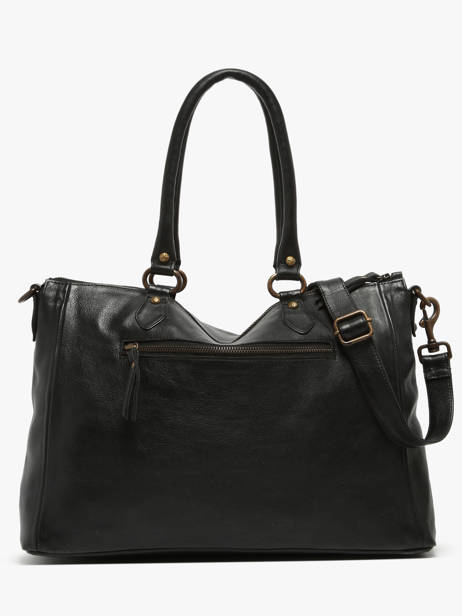 Sac Porté épaule Strappy Cuir Basilic pepper Noir strappy BSTR03 vue secondaire 4