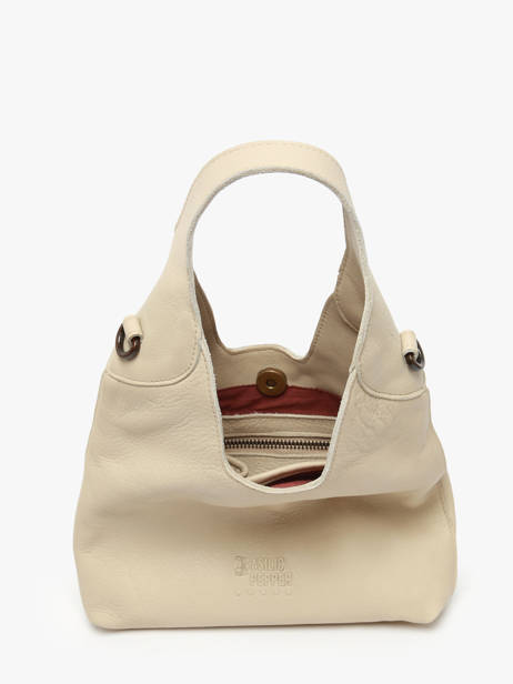 Sac Bandoulière Cow Cuir Basilic pepper Beige cow BCOW2S vue secondaire 3