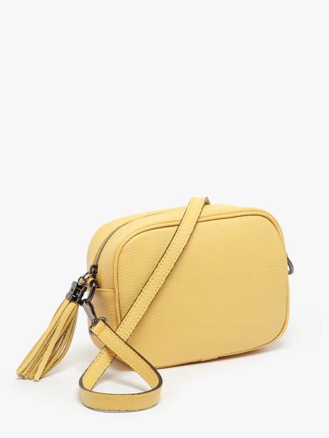 Sac Bandoulière Caviar Cuir Milano Jaune caviar CA2006N vue secondaire 3