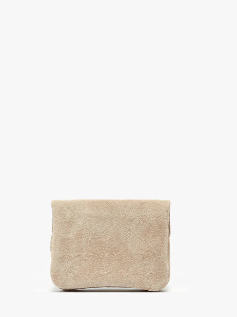 Porte-monnaie Cuir Milano Beige velvet VE23091 vue secondaire 2