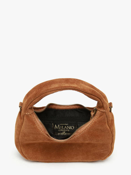 Sac Bandoulière Velvet Cuir Milano Marron velvet VE24113 vue secondaire 3