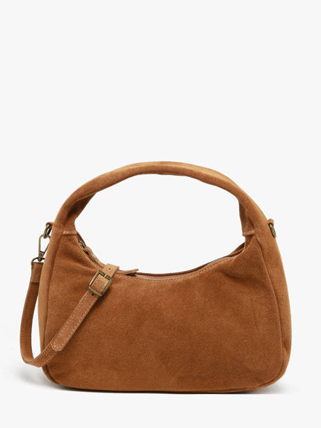 Sac à Main Velvet Cuir Milano Marron velvet VE24114