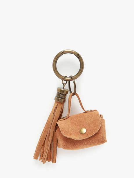 Porte-clefs Cuir Milano Marron velvet VE24112