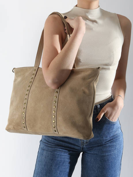 Sac Porté épaule Velvet Milano Beige velvet VE24113 vue secondaire 1