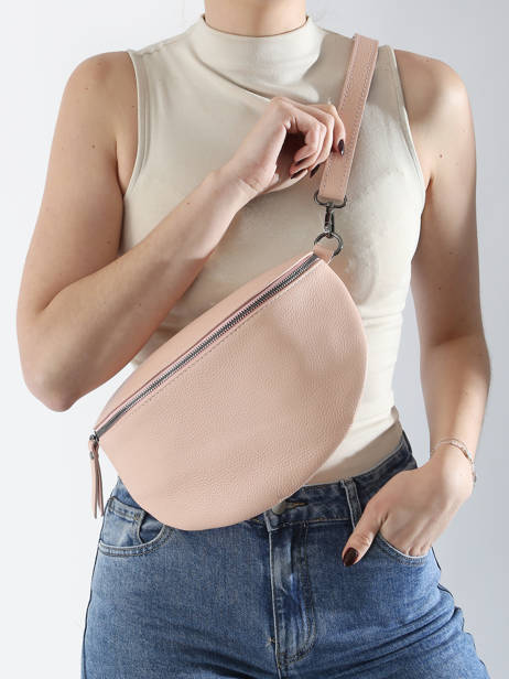 Sac Banane Caviar Cuir Milano Rose caviar CA21123 vue secondaire 1
