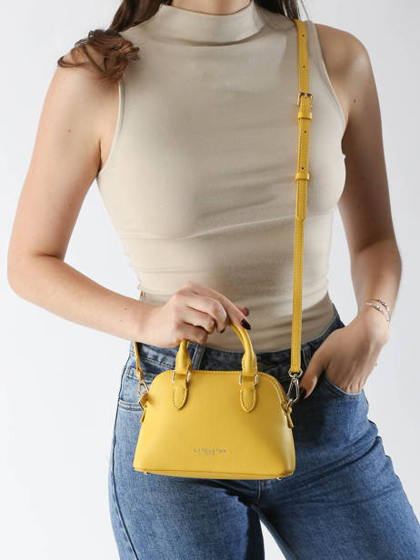 Sac Bandoulière Sierra Jia Cuir Lancaster Jaune sierra jia 1 vue secondaire 1