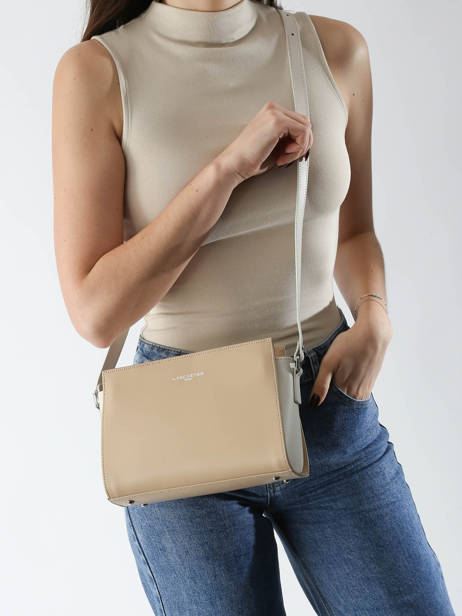 Sac Bandoulière Smooth Cuir Lancaster Beige smooth 437-02 vue secondaire 1